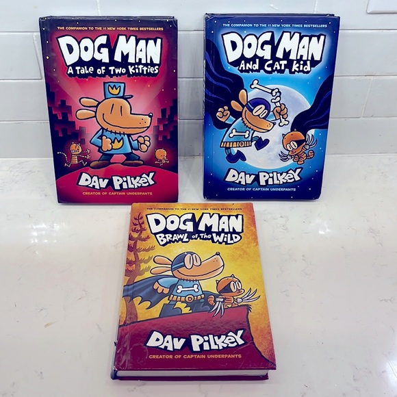 Set of 3 - Dog Kid Books by Dav Pilkey - Picture 1 of 6